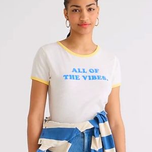 J. Crew Cropped Graphic Ringer Tee